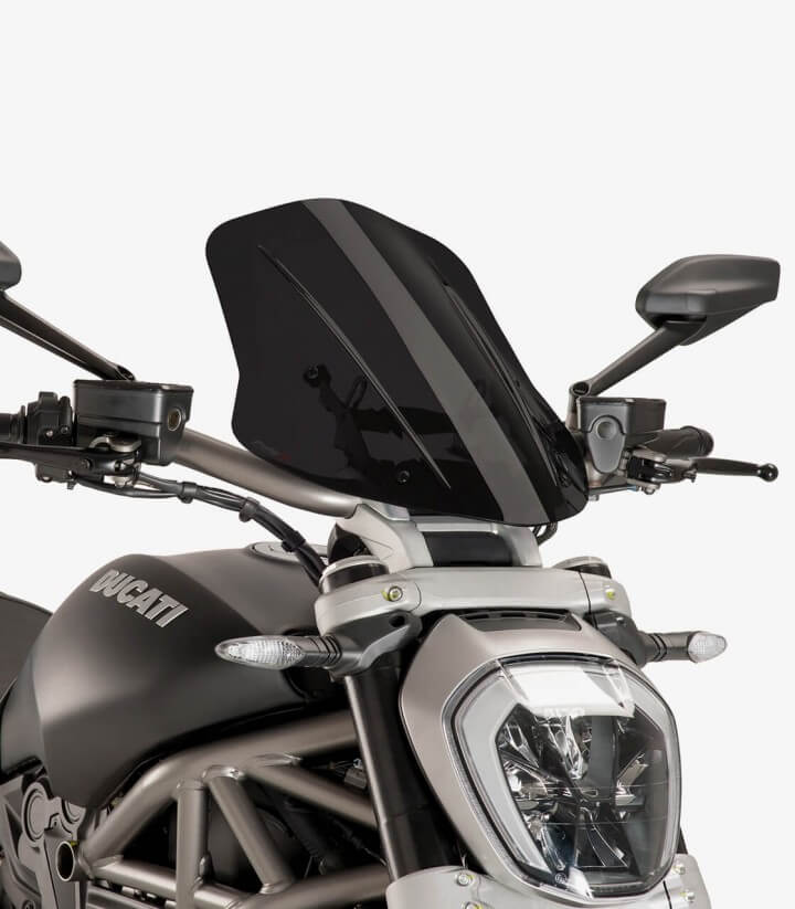 Ducati X Diavel/S Puig Naked New Generation Touring Dark smoked Windshield 8922F