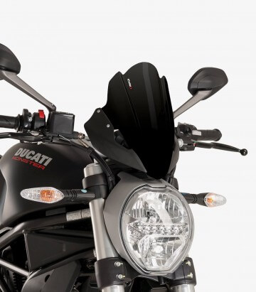 Cúpula Puig Naked New Generation Touring Ducati Monster 797/821/1200 R/S  Negro 8900N