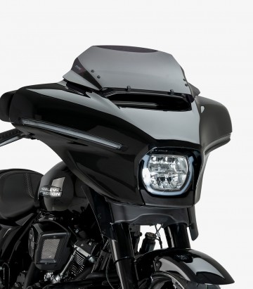 Harley Davidson Street Glide FLHX (24) Puig High-Road Sport Dark smoked Windshield 22109F