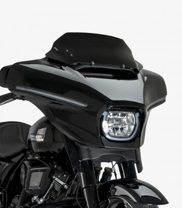 Windschild Puig High-Road Sport Harley-Davidson Street Glide: CVO FLHXSE (23-26)/ST (26), FLHX (24-26) Mattschwarz 22109J