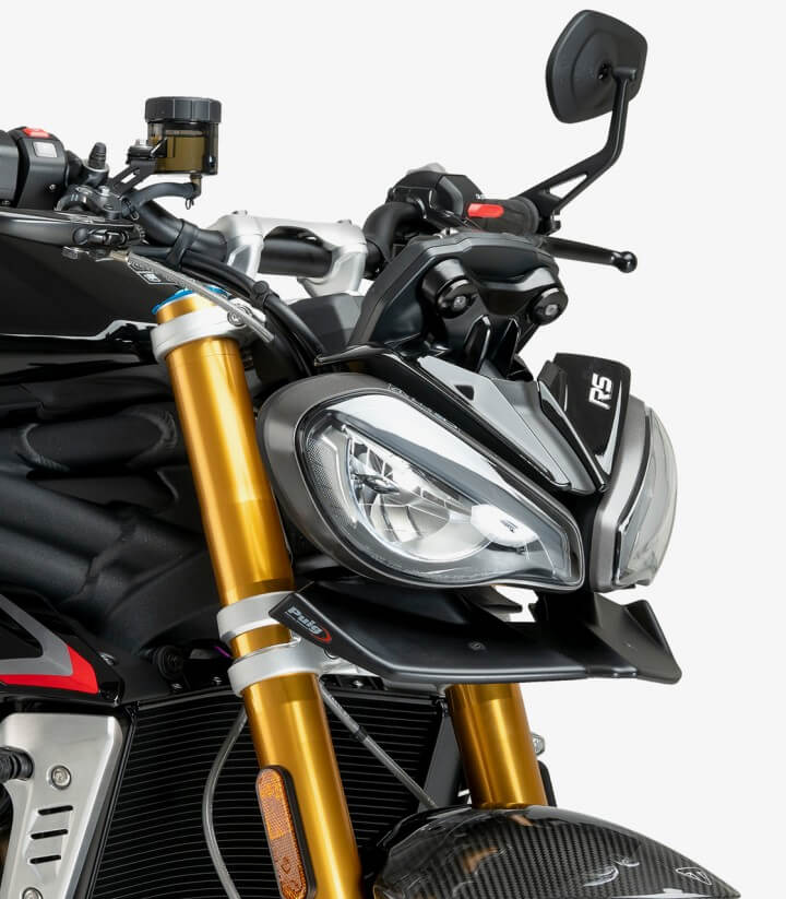 Alerones frontales Naked 21594J para Triumph Speed Triple 1200 RS (21-25), Street Triple 765 R/RS (23-25) color Negro mate de Pu