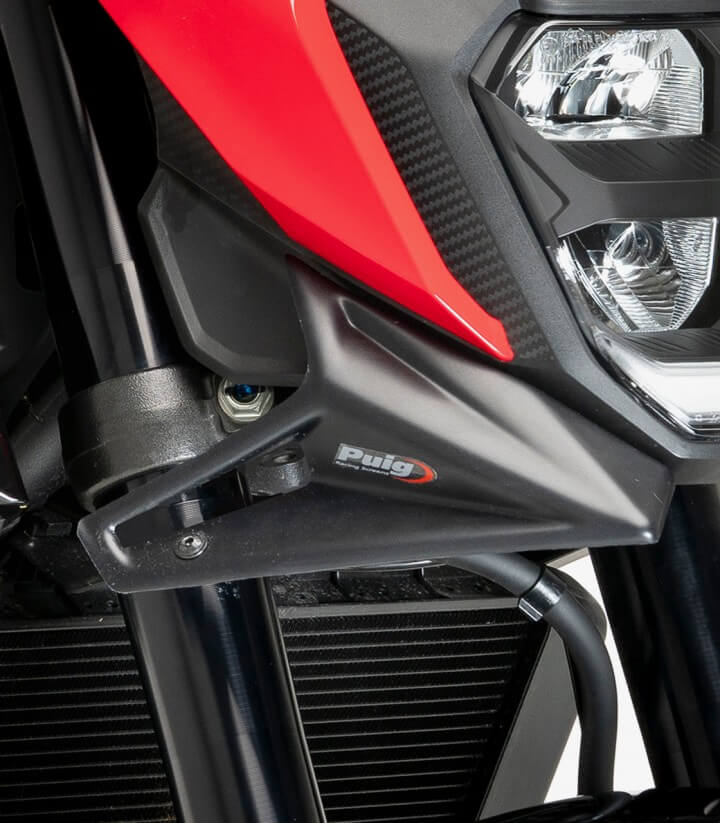 Alerones frontales Naked 21936J para Honda CB500 Hornet (24-25) color Negro mate de Puig