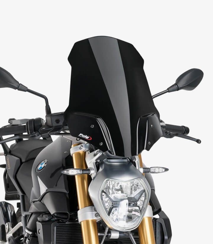 BMW R1200 R Puig Naked New Generation Touring Black Windshield 8110N