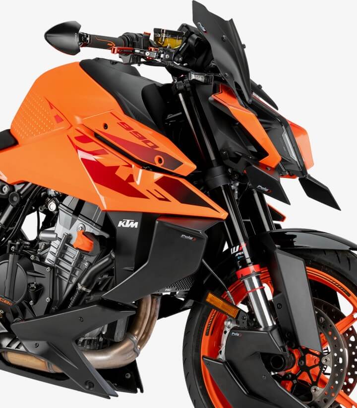 Alerones laterales Naked 22174J para KTM 990 Duke / R (24-25) color Negro mate de Puig