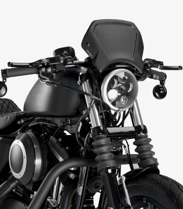 Placa frontal de aluminio pintada en negro Puig Harley Davidson Sportster 883 Iron XL883N (09-12) 1352N