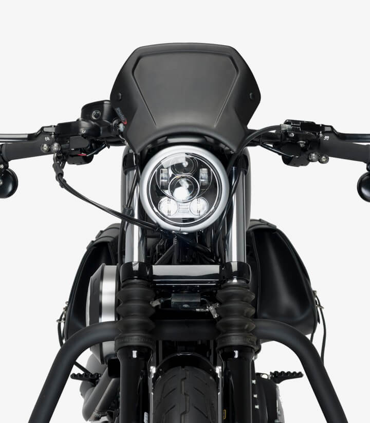 Placa frontal de aluminio pintada en negro Puig Harley Davidson Sportster 883 Iron XL883N (09-12) 1352N