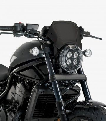 Placa frontal de aluminio pintada en negro Puig Honda CMX 1100 Rebel (21-25) 20822N