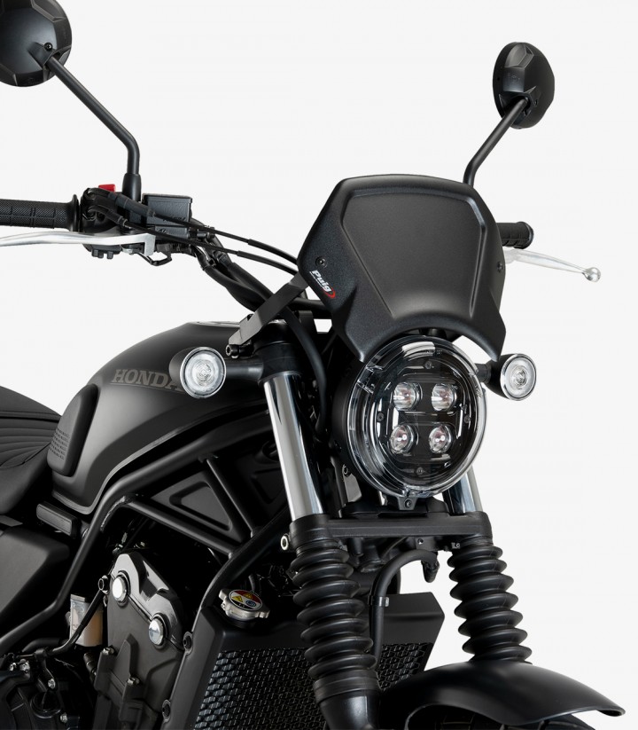 Black-Painted Front Aluminum Plate Puig Honda CL 500 (23-25) 21636N