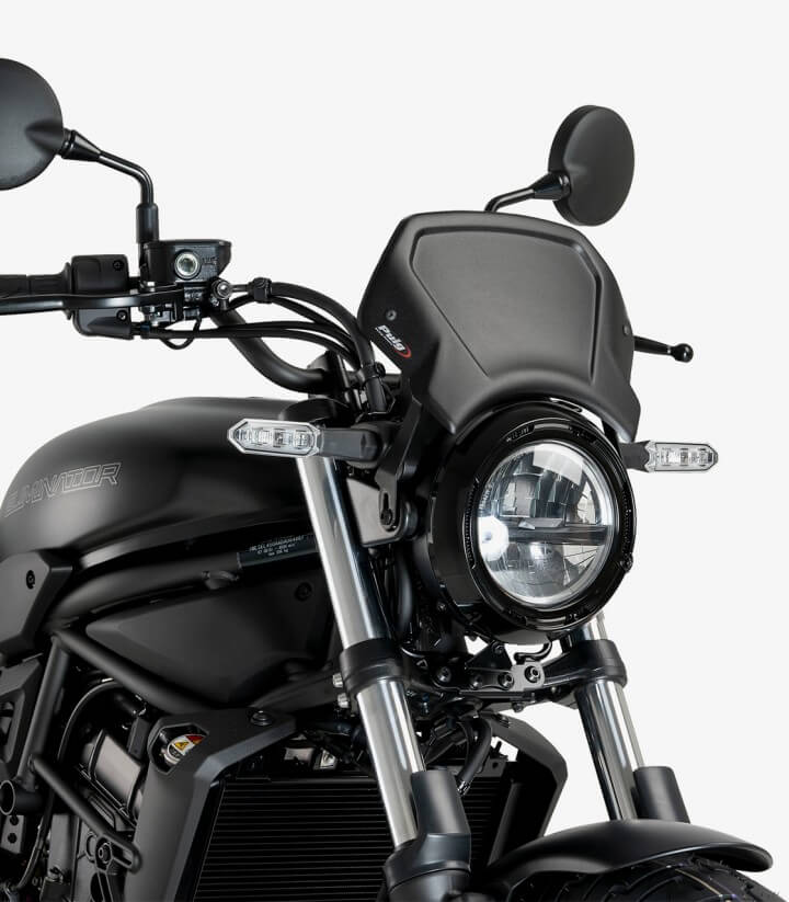 Frontplatte aus Aluminium, schwarz lackiert Puig universal 3593N
