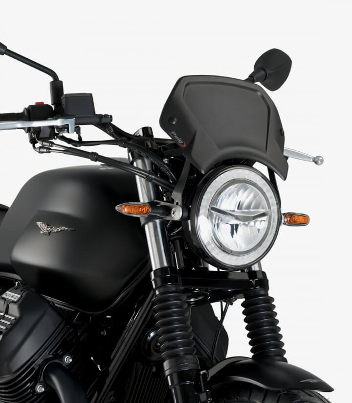 Black-Painted Front Aluminum Plate Puig for various models 3593N