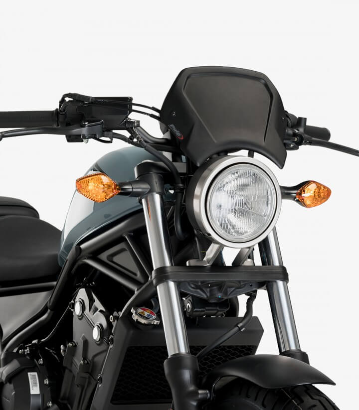 Frontplatte aus Aluminium, schwarz lackiert Puig Honda CMX 500 Rebel (17-24) 3701N