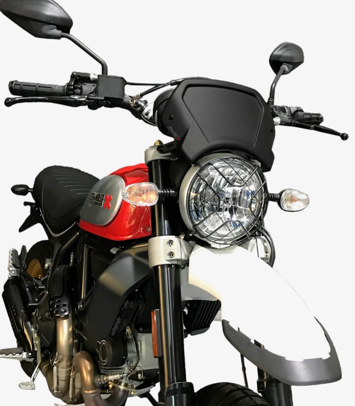 Placa frontal de aluminio pintada en negro Puig Ducati Scrambler 1100 (18-20) 9800N