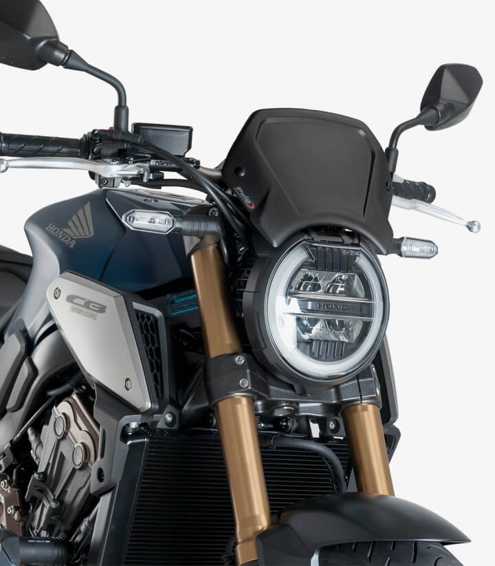 Placa frontal de aluminio pintada en negro Puig Honda CB1000/650R Neo Sports Cafe (18-23) 9803N