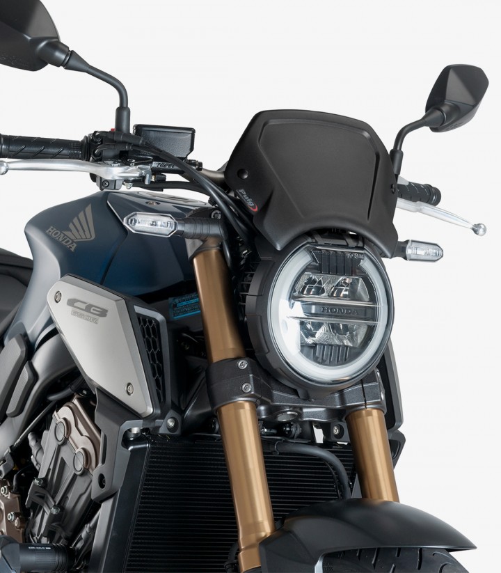Placa frontal de aluminio pintada en negro Puig Honda CB1000/650R Neo Sports Cafe (18-23) 9803N