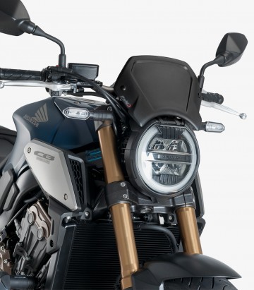 Frontplatte aus Aluminium, schwarz lackiert Puig Honda CB1000R/650R Neo Sports Cafe (18-23) 9803N