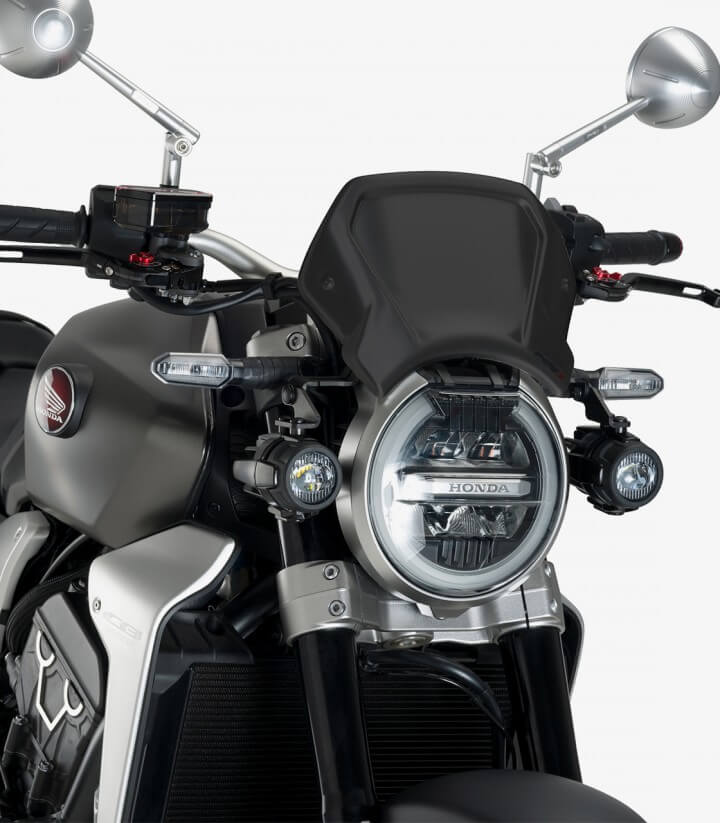 Frontplatte aus Aluminium, schwarz lackiert Puig Honda CB1000R/650R Neo Sports Cafe (18-23) 9803N