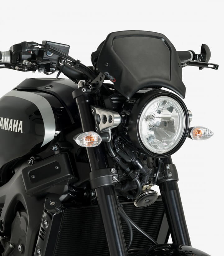 Placa frontal de aluminio pintada en negro Puig Yamaha XSR900 (16-21) 9806N