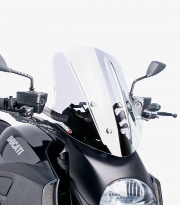 Ducati Diavel Puig Naked New Generation Touring Transparent Windshield 5655W