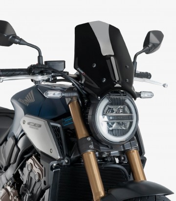Windschild Puig New Generation Sport Honda CB1000R/650R Neo Sports Cafe (18-23) Schwarz 9748N