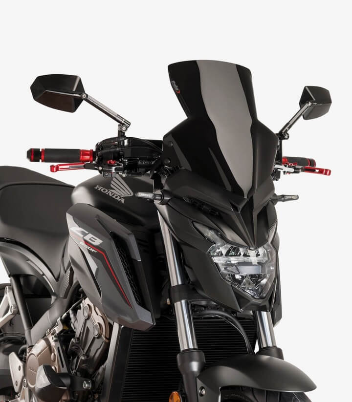 Windschild Puig New Generation Sport Honda CB650F (14-18) Schwarz 9687N