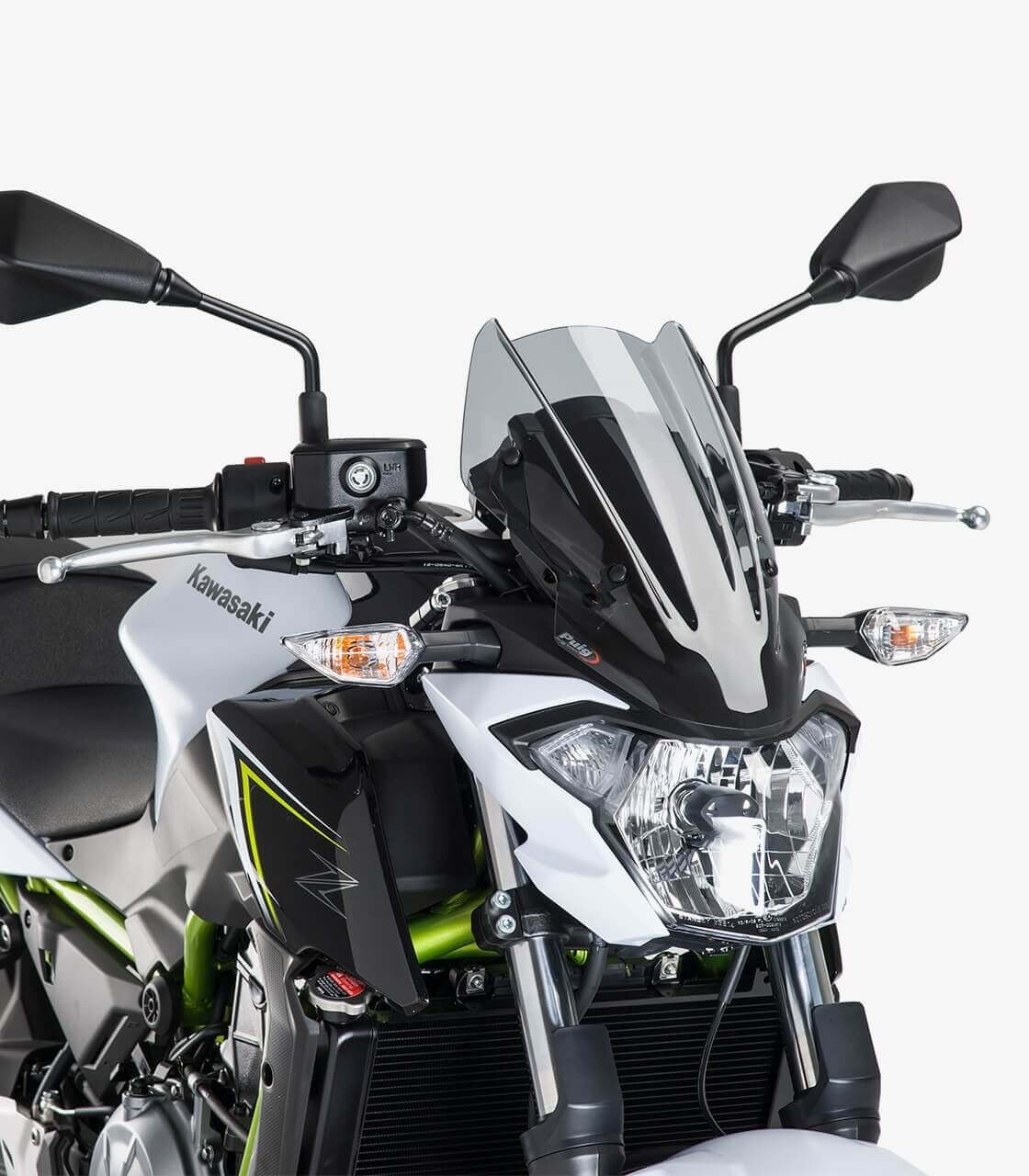 Kawasaki Z650 Puig Naked New Generation Sport Smoked Windshield 9588H