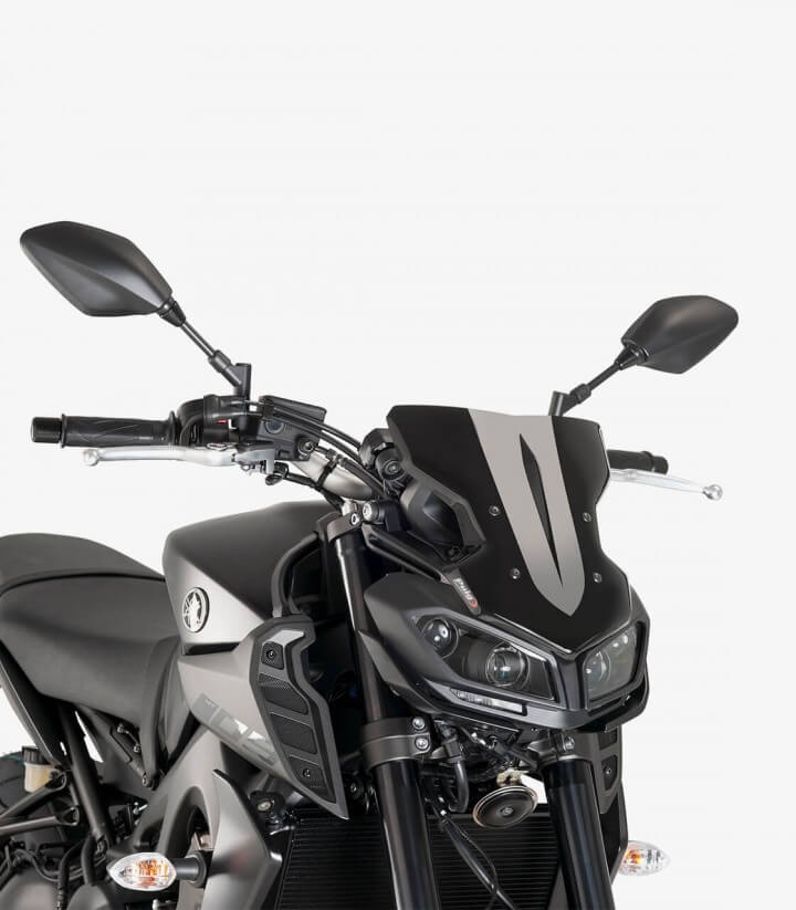 Windschild Puig New Generation Sport Yamaha MT-09 (17-20) Schwarz 9376N