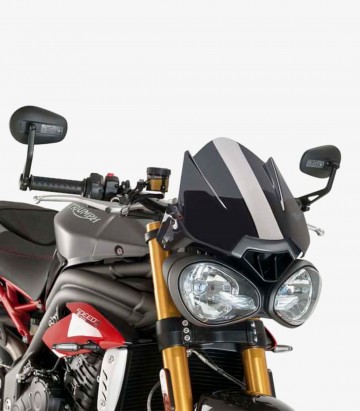 Windschild Puig New Generation Sport Triumph Speed Triple 1050 R/RS/S (16-20), Street Triple 765 R/RS/S (17-21) Dunkel getönt 89