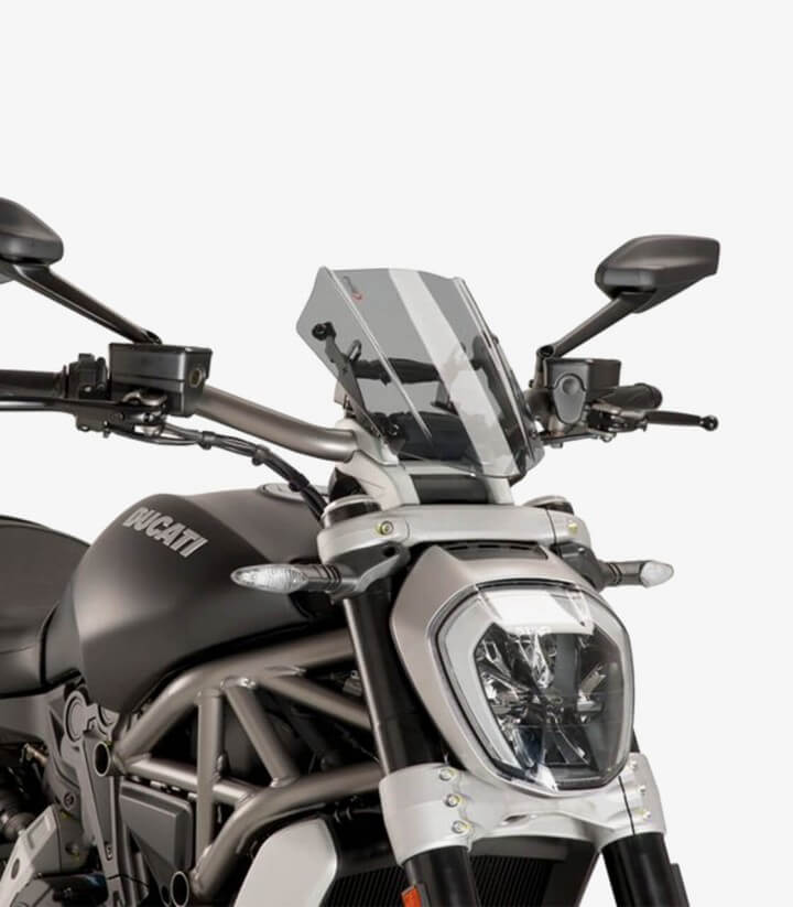 Ducati X Diavel/S Puig Naked New Generation Sport Smoked Windshield 8921H