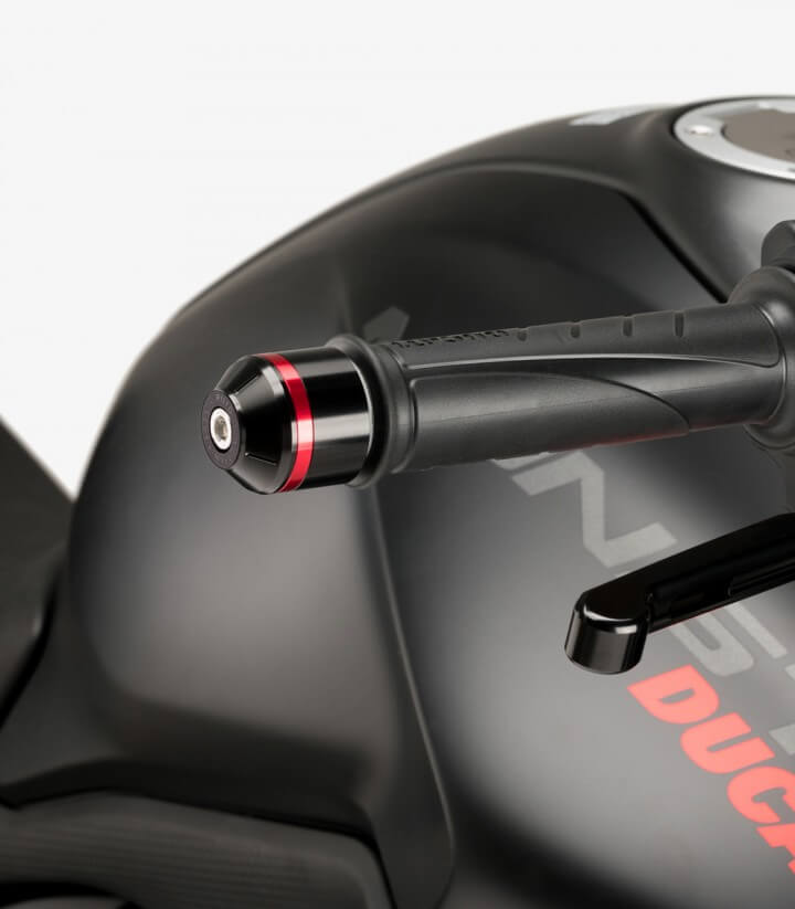 Contrapesos Cortos con aro Puig color Negro para Ducati Monster 937 SP/PLUS (21-25)