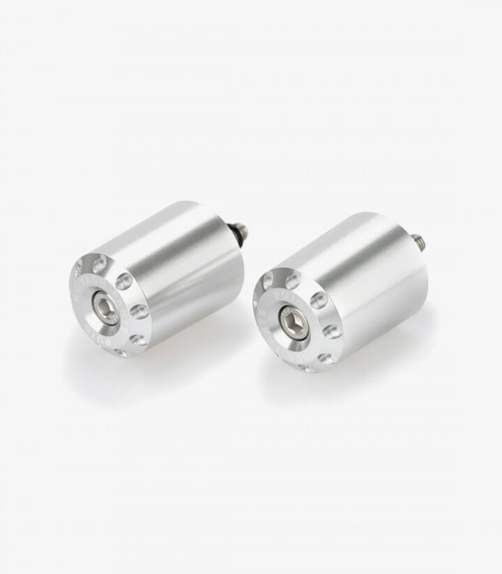 Puig Lenkerendgewichte Lang 20371P in Silber für several Vespa and Yamaha models