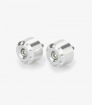 Puig Lenkerendgewichte Kurz 20440P in Silber für Kawasaki Ninja 650 (20-26), Ninja 7 Hybrid (24-26), Z650 (20-24)