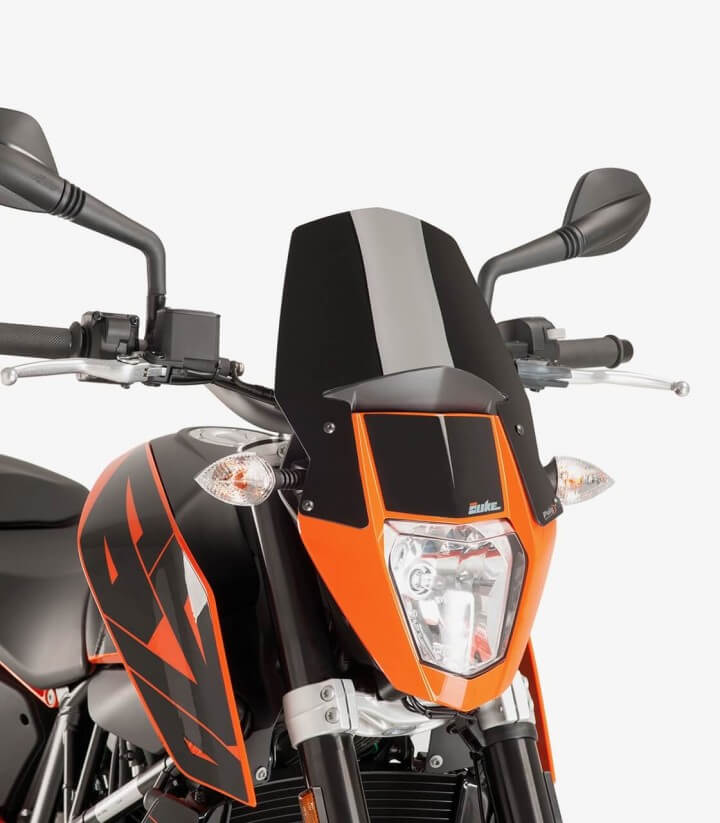 KTM 690 Duke/R Puig Naked New Generation Sport Black Windshield 6009N