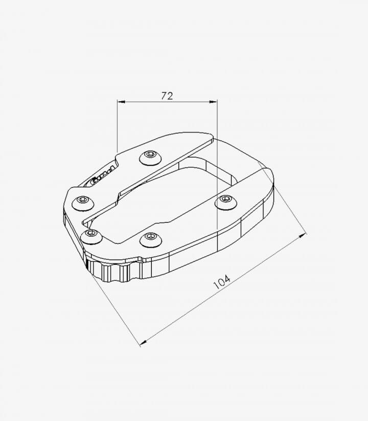 Seitenständer-Verbreiterung Puig 20276N für several Ducati models