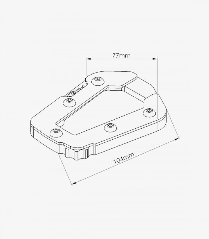 Puig Kickstand Extension 20281N Honda CRF1100L Africa Twin (20-25)