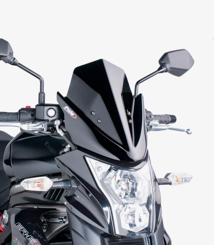 Windschild Puig New Generation Sport Kawasaki ER-6N (12-16) Schwarz 5997N