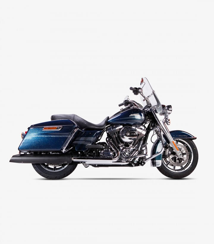 Auspuff Ironhead HC2-1B für Harley-Davidson Touring Road King (17-21) in der Farbe Schwarz