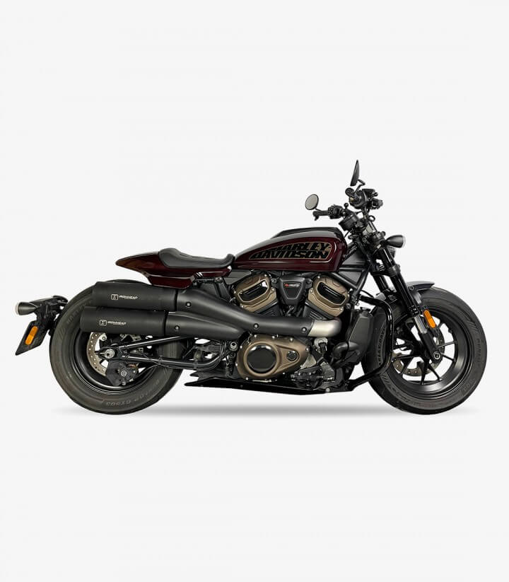 Auspuff Ironhead HC2-2B für Harley-Davidson Sportster S 1250 (RA1) (21-24) in der Farbe Schwarz