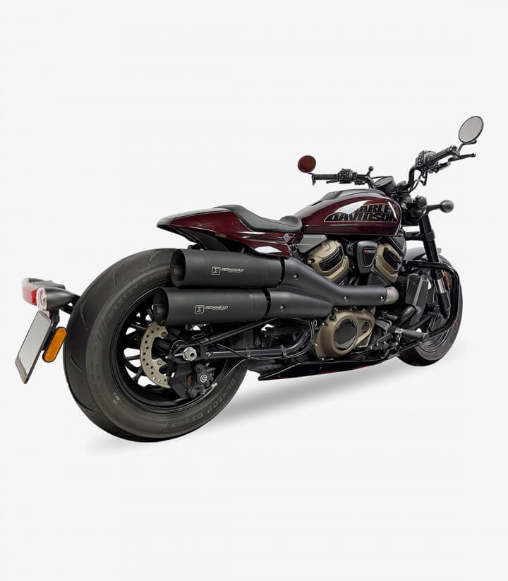 Ironhead HC2-2B exhaust for Harley-Davidson Sportster S 1250 (RA1) (21–24) color Black