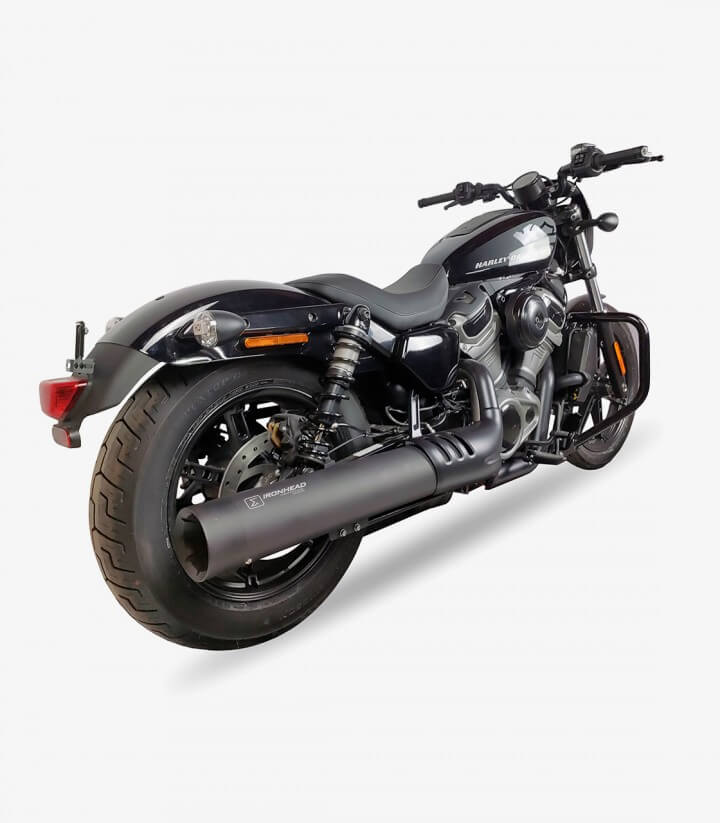 Auspuff Ironhead HC2-2B für Harley-Davidson Nightster 975 (RB1/RB1R) (22-24) in der Farbe Schwarz