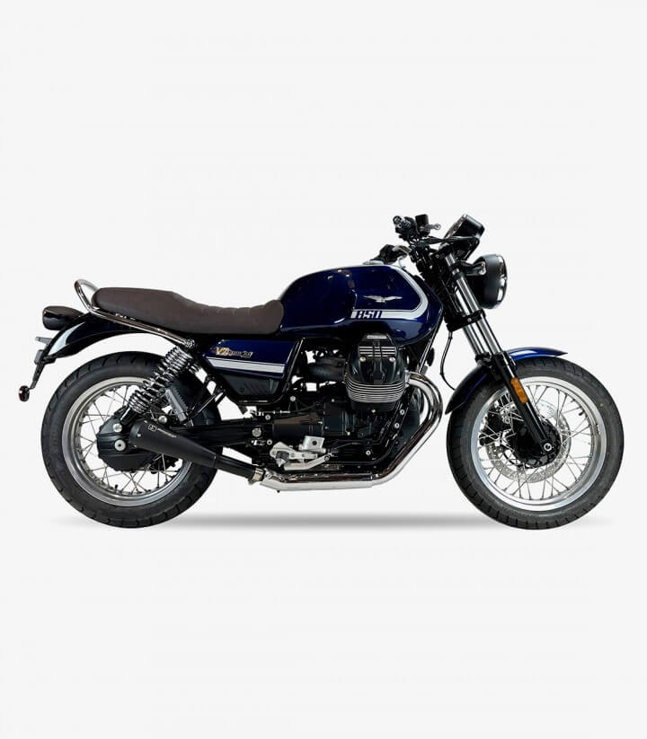 Escape Ironhead OVC11SB para Moto Guzzi V7 850 Special / Stone color Negro