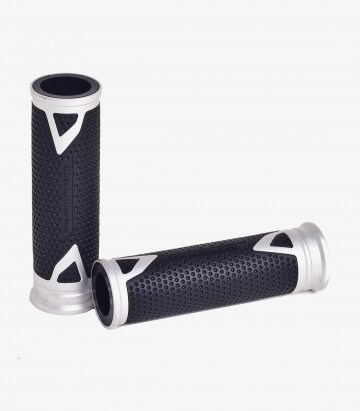 Silver Radikal motorcycle grips by Puig
