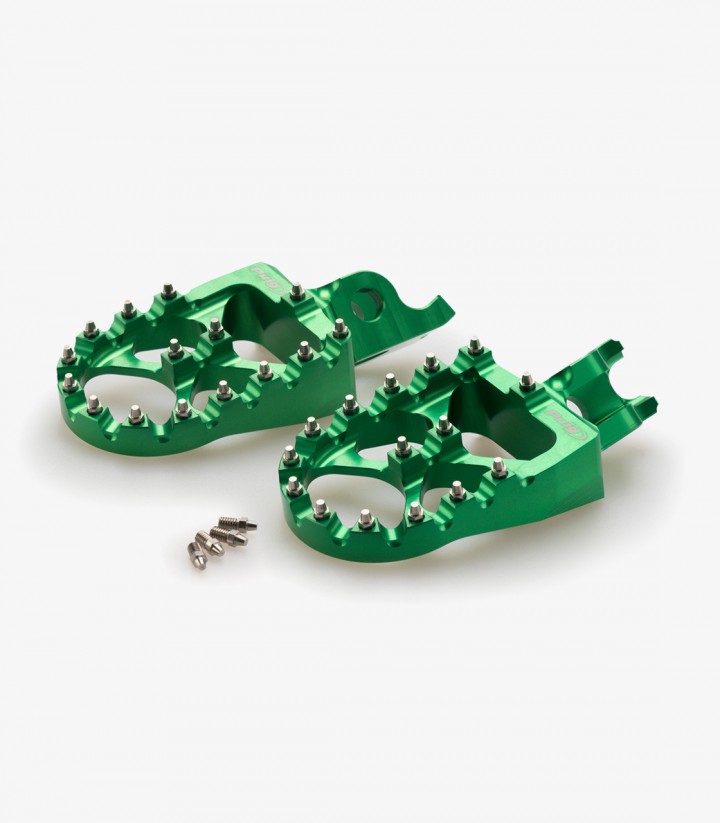 Estriberas Off-road 20557V Puig Kawasaki KX250/450 F/X (2000-24) Verde