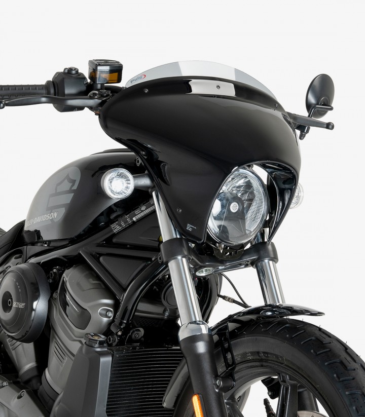 Harley Davidson Nightster 975 Special (23-24) Puig Batwing SML Sport Smoked Windscreen 21913H