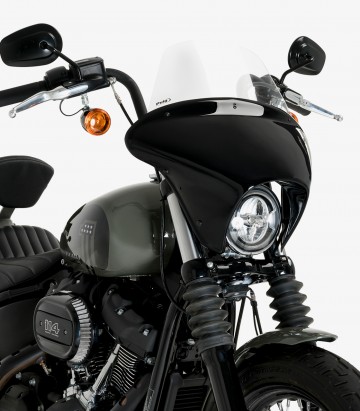 Harley Davidson Softail Street Bob FXBB (18-24) Puig Batwing SML Touring Transparent Windscreen 21215W