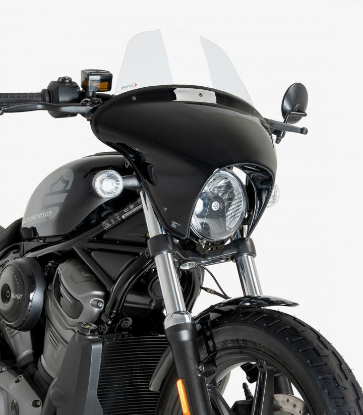 Harley Davidson Nightster 975 Special (23-24) Puig Batwing SML Touring Transparent Windscreen 21914W