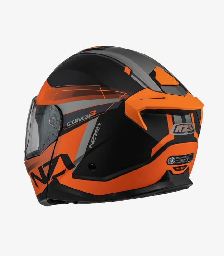 NZI Combi 3 Duo Daily Black, Orange and Anthracite Matt Modular Helmet