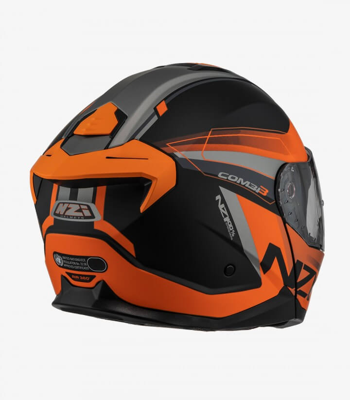 Klapphelm NZI Combi 3 Duo Daily Schwarz, Orange und Mattanthrazit