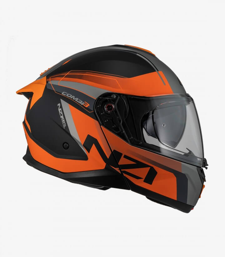 Casco Modular NZI Combi 3 Duo Daily Negro, Naranja y Antracita Mate