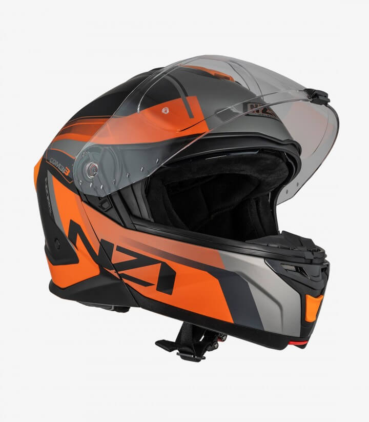 NZI Combi 3 Duo Daily Black, Orange and Anthracite Matt Modular Helmet
