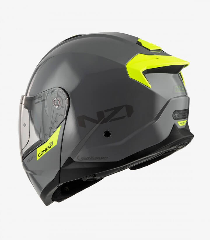 Klapphelm NZI Combi 3 Duo Solid Grau und Gelb